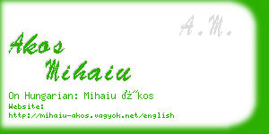 akos mihaiu business card